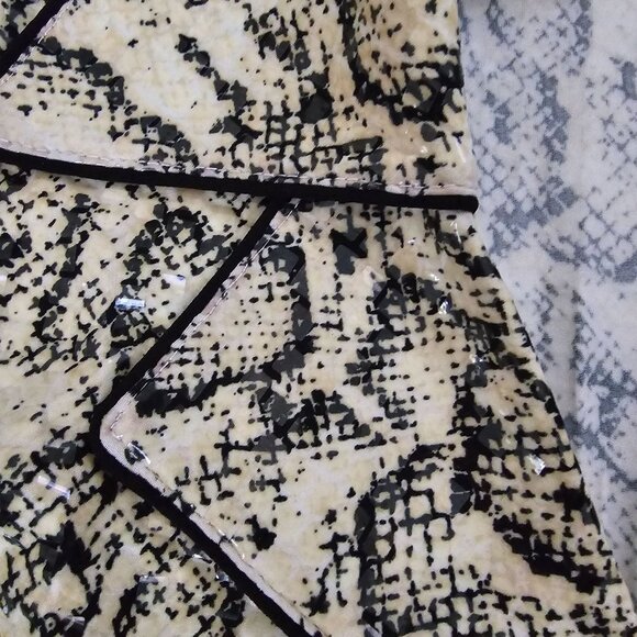 Clara S. Allover Snake Print Button-Up Allover Sequin Jacket Women's Size Large - Picture 5 of 13